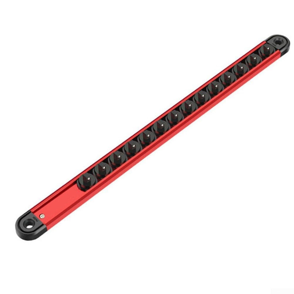 360Degree Swivel Magnetic Socket Organizer Rail Holder For 3/8 And 1/2Inch Drive Sockets Nylon Rotating Clips 127Mm 9426802653175