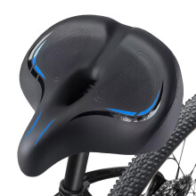 Comfort Bike Seat: Oversized Chair Cushion, Seat Unit For Backrest Bikes Ergonomic Folding Bicycle Replacement Accessory azul