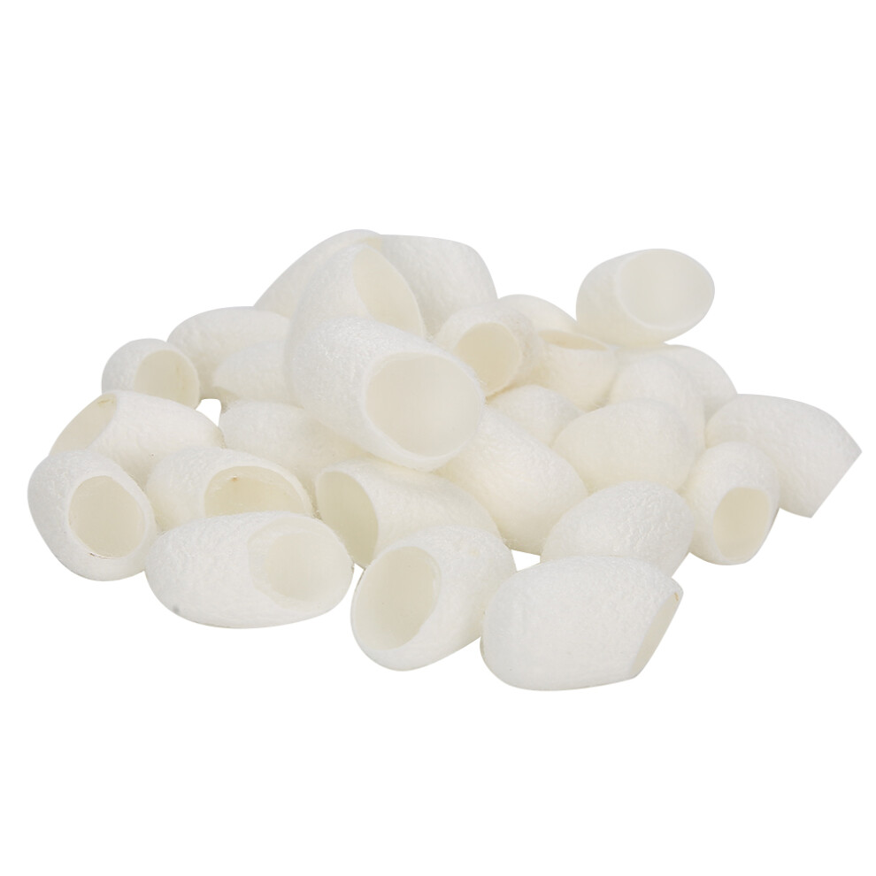 30pcs Natural Silkworm Cocoon Face Cleaner for Pores & Exfoliation