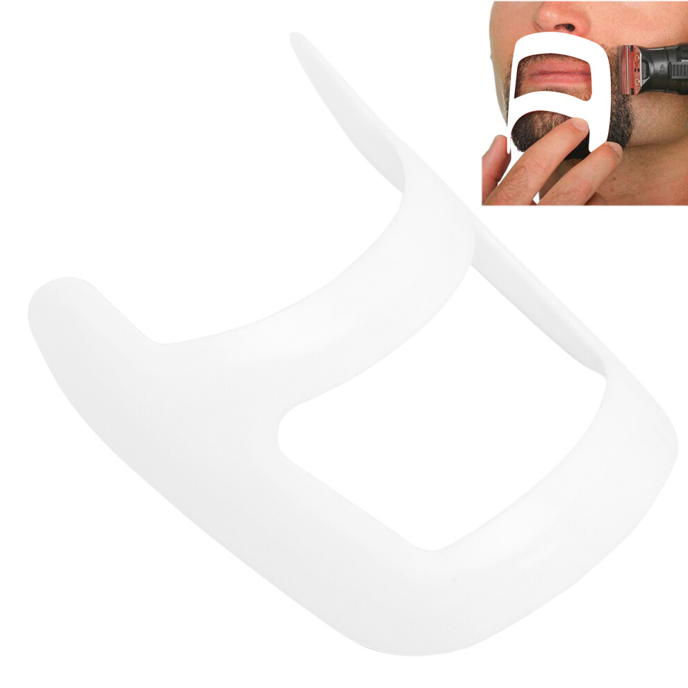 Unisex White Plastic Beard Shaping Template Guide For Grooming & Styling