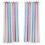 2pc Gradient Star Pattern Blackout Curtains, Double Layer, 100*130cm to 134*270cm 1