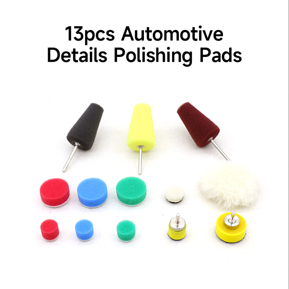 13Pcs Automotive Polishing Pads Sponge Wool Set For Car Detailing 9331375556733