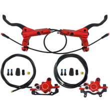 Hydraulic Disc Brakes, 4 Pistons Bike Brake Set, Aluminum Alloy for Most Bicycle Black