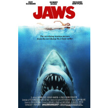 Jaws Classic Vintage 80's Movie Poster Art Glossy Poster (A3 297 x 420 mm)