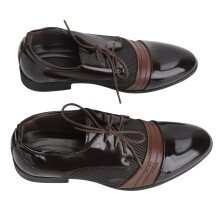 Herrenbraune PU-LederBusiness-Halbschuhe, Größe 42-44, Business Casual