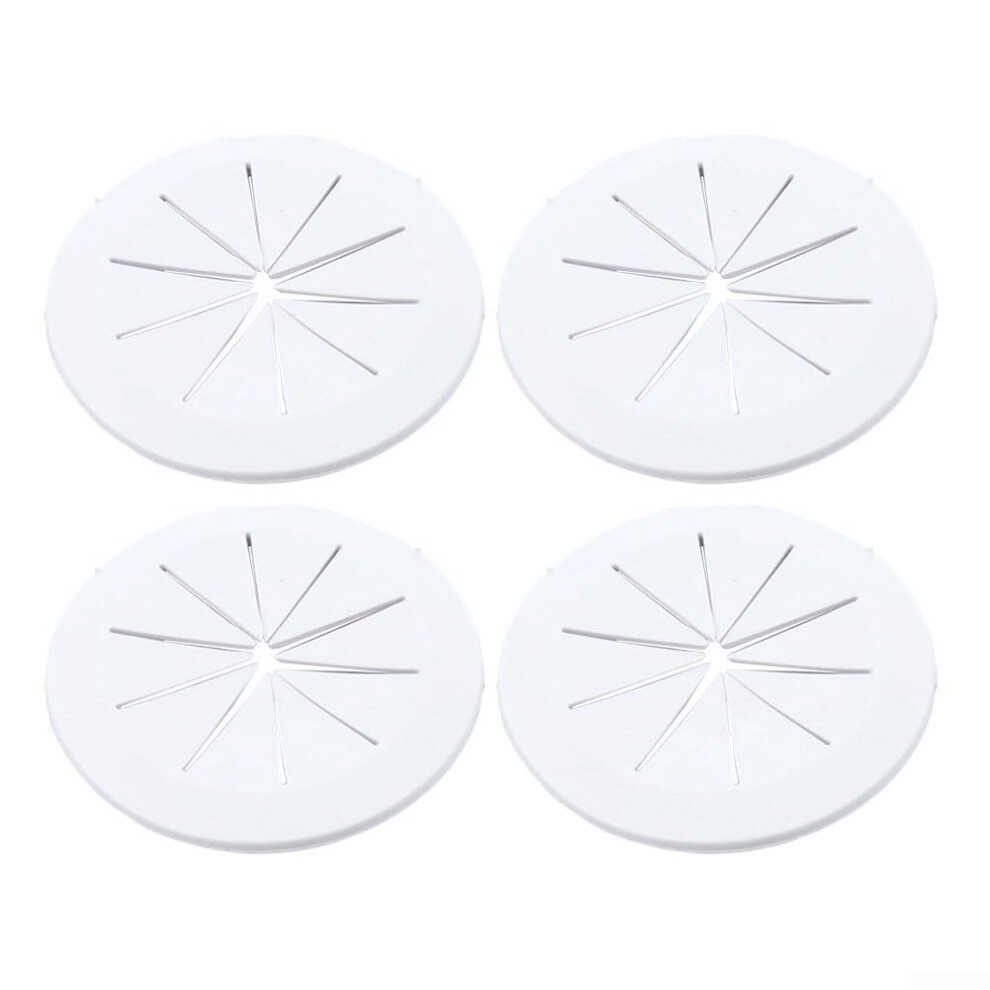 Pvc Desk Grommet Cable Management Set 4Pack, Round Cord Organizer Inserts, White, 60Mm, For Computer Desk Openings 9426802653526
