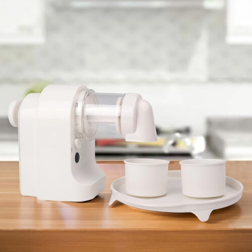 Electric Ice Shaver with Automatic Stirring and Adjustable Texture Slushie Maker for Summer Drinks 1