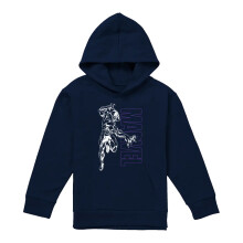 (9-11 Years, Navy) Black Panther Childrens/Kids Outline Pull Over Hoodie