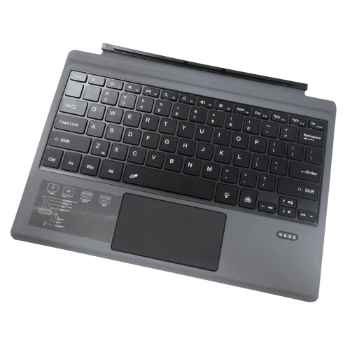 Rechargeable Bluetooth Keyboard for Surface Pro 7+/6/5/4/3 with Touchpad, 300mAh Battery