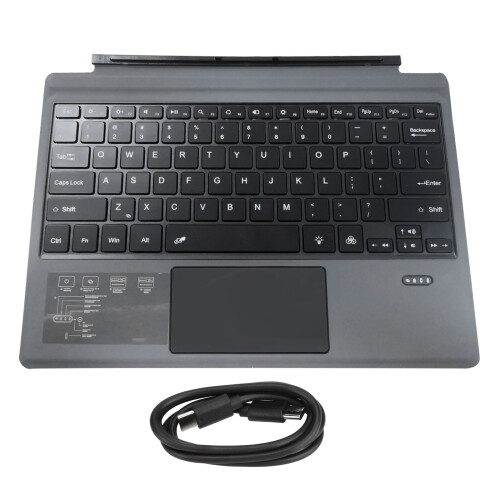 Rechargeable Bluetooth Keyboard for Surface Pro 7+/6/5/4/3 with Touchpad, 300mAh Battery 1