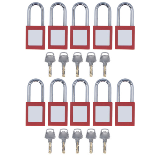 10Pcs Reusable Cable Lockout Lock with Key, 6mm Diameter, Industry Use 1