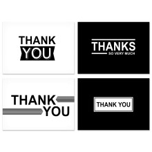 Thank You Cards Assortment, Black and White Thanks (48 Cards with Envelopes for All Occasions) Black White Thanks