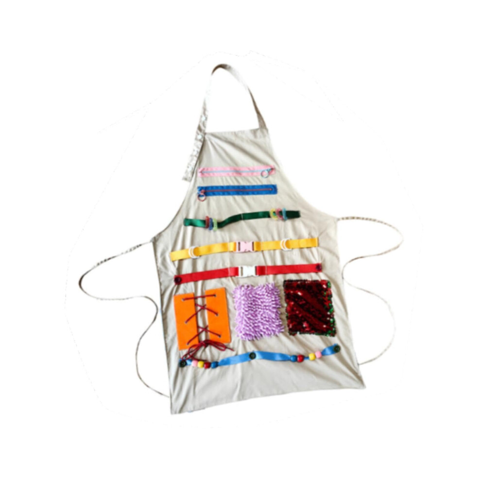 White Sensory Apron Sensory Blanket Fidget Pad For Seniors Adults Adult Sensory Apron Senior Activity Apron