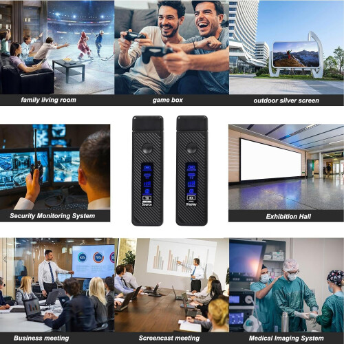Wireless Video Transmitter and Receiver, Plug and Play Transmission System, Versatile Display for Projectors and Laptops 2