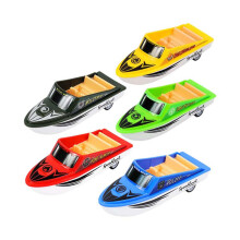 5x Mini Pullback Boats Realistic Children Vehicles Toy for Ages 3+ Boy