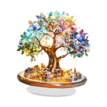 Colorful Tree Desktop Ornament 2D Flat for Living Room Office Valentin