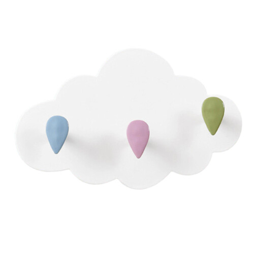 Key Holder for Wall White Clouds with Adhesive Wall Key Holder for Doo 2