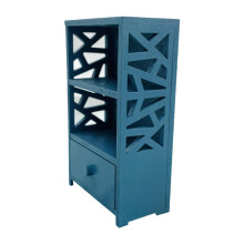 1:12 Scale Dollhouse Bookcase Mini Display Shelf for Balcony Bathroom