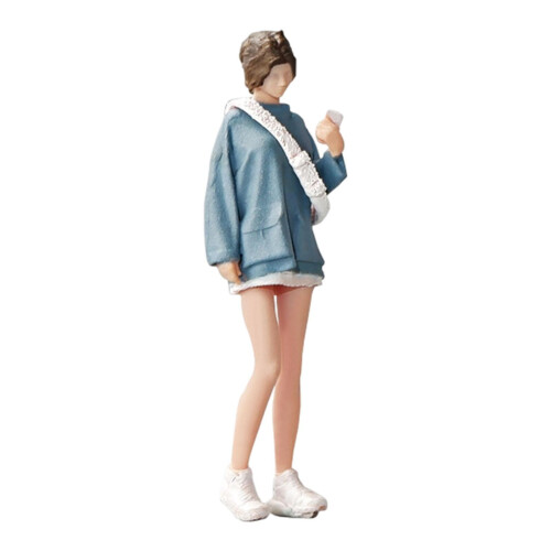 1/64 Scale Girl Model for Micro Landscape Miniature Scene Desktop Deco 1
