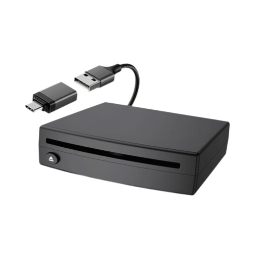 USB Vehicle DVD CD Player Compact Automotive Accessories Black Plug an 1