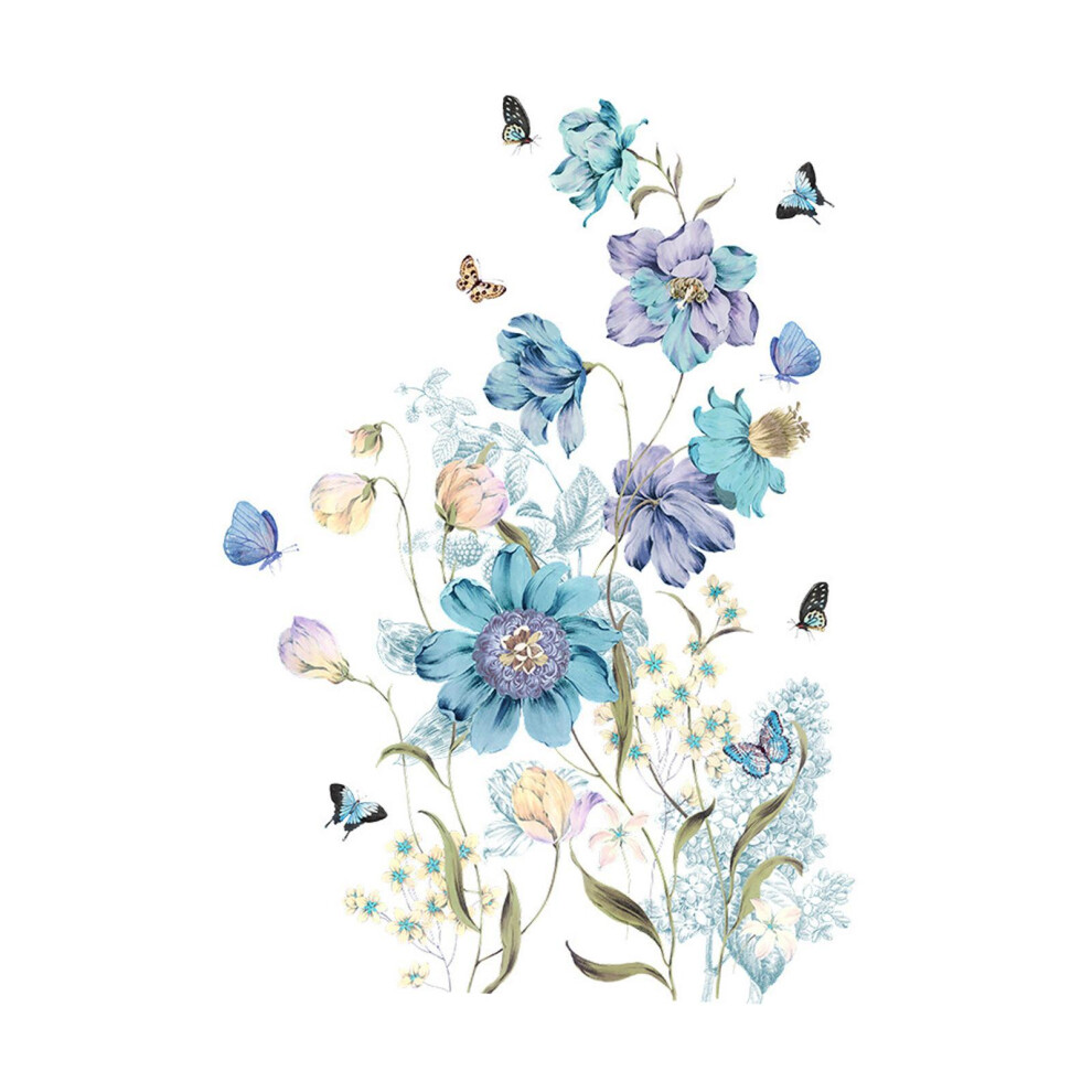 Butterfly Floral Wall Sticker PVC Wall Decor for Nursery Bedroom Wall