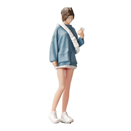 1/64 Scale Girl Model for Micro Landscape Miniature Scene Desktop Deco 2