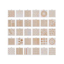 30Pcs Drawing Stencils Hollow Art Craft Stencil for Painting Wall Home