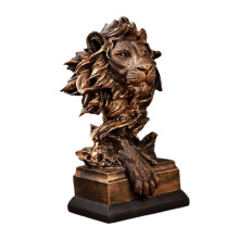 Lion Statue Crafts Lifelike Collection Lion Sculpture for Cabinet Desk