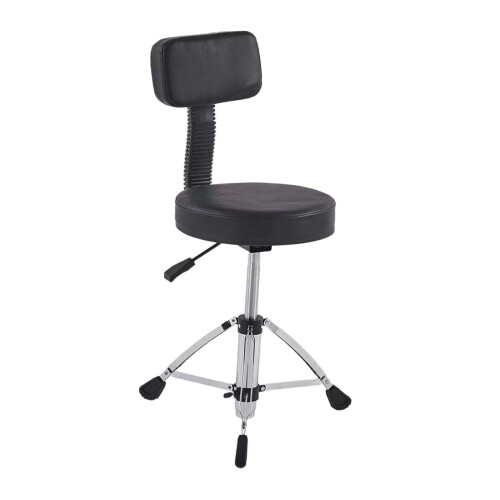 Drum Throne with Backrest Padded Portable Height Adjustable Drum Chair