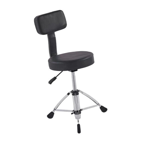 Drum Throne with Backrest Padded Portable Height Adjustable Drum Chair 1
