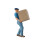 1:64 Porter with Box Model Tiny for Desktop Decoration Train Layout DI 2