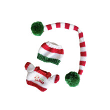 Mini Doll Clothes Xmas Clothes Striped Cute Doll Clothes Suit for Plus