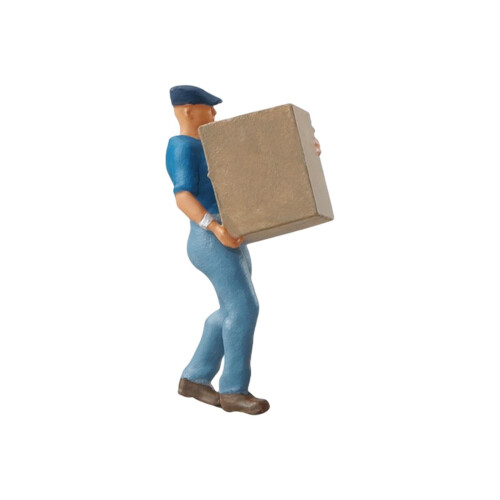 1:64 Porter with Box Model Tiny for Desktop Decoration Train Layout DI 2