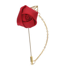 Flower Brooch Lapel Pin Rose Floral Boutonniere for Best Man Women Men