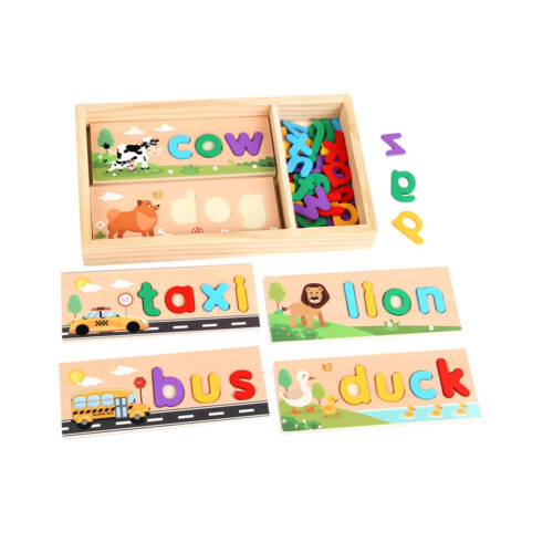 Wooden Spell Learning Toys Interactive for Learning Activities Boy Gir