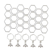 Stitch Markers Zinc Alloy 30 Pcs Protectors Stoppers Knitting Stitch M