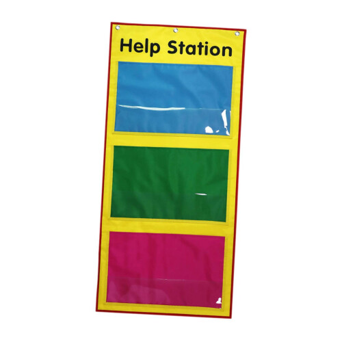 File Organization Pocket Chart 3 Pockets for Preschool Homework Drawin