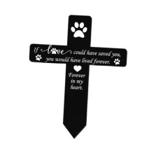 Dog Grave Marker Waterproof Paw Decor Pet Loss Stake for Cat Outdoor F