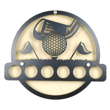 Golf Ball Display Holder Golf Metal Silhouette Golf Balls Wall Mounted