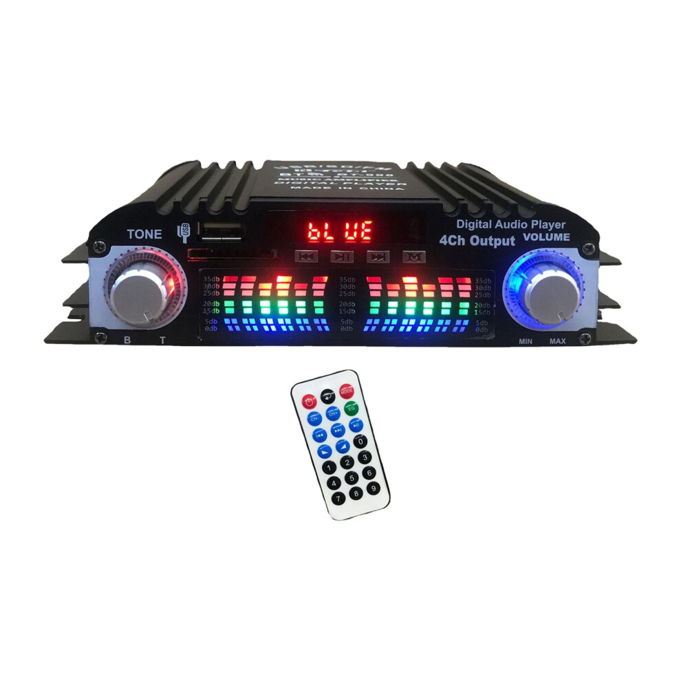 Hifi Stereo Power Amplifier Fm Sd Usb 4 Ch Amp Receiver For Party Home 6901423323247