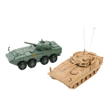 2 Pieces 1/72 Tank Model Tank Truck 4D Model for Girls Friends Holiday