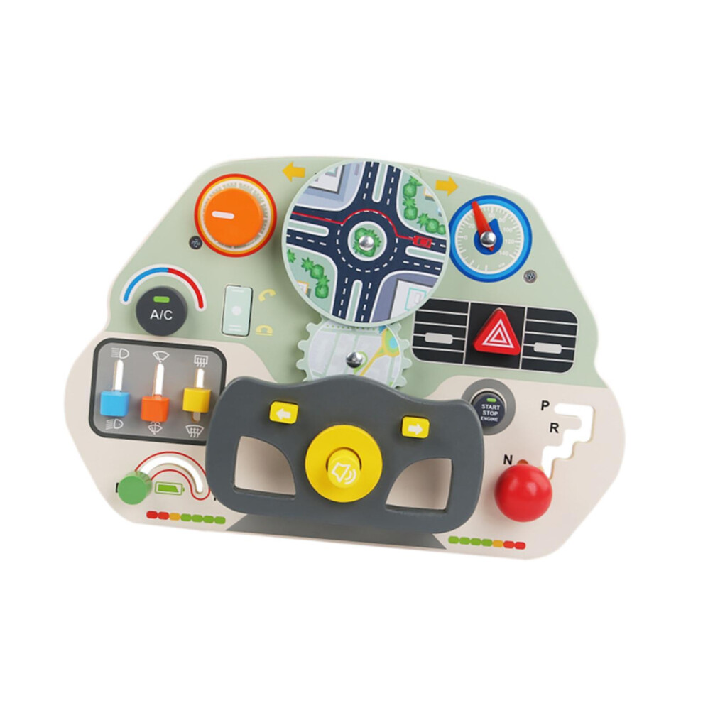 Steering Wheel Sensory Toy Interactive Busy Board for Ages 3+ Preschoo