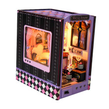 DIY Bookend Miniature Kits 3D Wooden Miniature House Kits for Book Orn