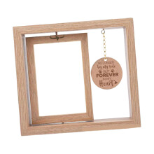 Dog Cat Memorial Picture Frame Wood Rotating Tabletop Decor Dog Photo