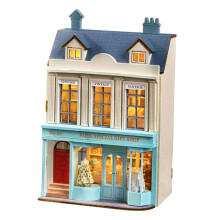 DIY Wooden Miniature Building Kits Dollhouse Handmade Toy for Friends