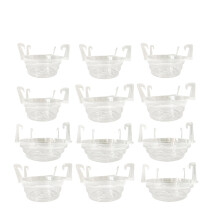 12x Clear Plant Saucers with Hook Flower Pot Saucer Round Decoration O
