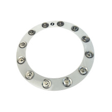 Cymbals Ching Rings 12 Single Row Bells Bass Drum Tambourine for 14inc