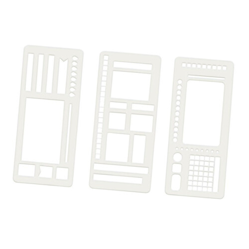 3x Journal Stencil Planner Stencils for Diary Planning Holiday Cards D