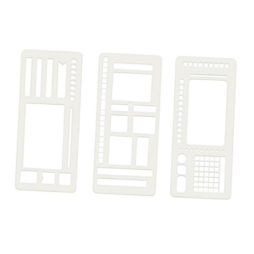 3x Journal Stencil Planner Stencils for Diary Planning Holiday Cards D 2