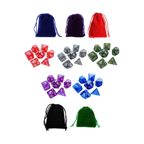 35Pcs Polyhedral Dices Set with Storage Bag for Entertainment Toy Tabl 2